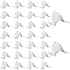 30 PCS Adjustable Cabinet Shelf Clips Stainless Steel Metal Shelf Clips Metal Bracket Clip Heavy Duty Wire Shelfs Clip Replacement Adjustable Shelving Brackets Pins for Kitchen Cabinet Sheving