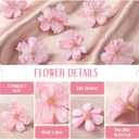 WILLBOND 200 Pieces Mini Faux Flower Heads Cherry Blossom Flowers for Crafts Artificial Silk Plum Blossom Heads for Graduation Cap Home Room Wedding Party Marriage Car Hats, 1.8 Inch (Pink)