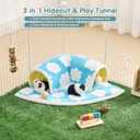 Avont Guinea Pig Hideout Tunnel Bed, Large Washable Hideaway House with Play Tunnel for Small Animals, Chinchillas Hamsters Chipmunks Dwarf Rabbits Rats -Cloud