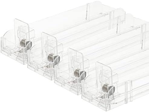 iplusmile Cigarette Display Holder - 4Pack Automatic Cigarette Pusher Tray Clear Display Stand Case Pusher Rack Matchbook Holder Divider for Store Retail 28CM