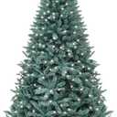 Best Choice Products 4.5ft Pre-Lit Blue Spruce Christmas Tree, Artificial Full Hinged Decor, Holiday Decoration w/ 100 Warm White Incandescent Lights, 436 Tips, Foldable Metal Base (Green)