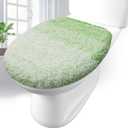 Arotive Soft Microfiber Bathroom Toilet Lid Cover, Machine Washable Seat Covers, 17.5 x 15, Stays in Place Rubber Backing, Fits Most Round, Elongated and Oblong Lids, Accessories Decor, Sage Green