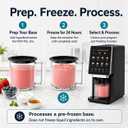 10-in-1 Ice Cream Maker, 3 x 20 oz Containers, Mix-In, Re-Spin, Family Use3 Containers with Lids, Top & Full Modes, Gelato, Sorbet, Slushies, Frozen Yogurt, Smoothie Bowls, Frozen Drinks