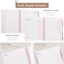 2 x Rileys Academic Planner 2025-2026, Daily, Weekly & Monthly Planner, July 2025 - June 2026, Student Notes Pages, Twin-Wire Binding, Weekly Agenda for School & Work (8.5 x 11-Inches, Pink)