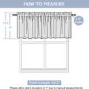 Gwine Linen Valance Curtain, Light Filtering Faux Linen Textured Valance Kitchen Curtain for Window, Rod Pocket Small Short Curtains for Laundry Basement, 60Wx18L Inch, 1 Piece
