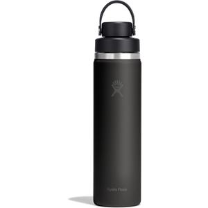 Hydro Flask Water Bottle - Insulated Stainless Steel - Wide Mouth Flex Chug Lid, Non Spill, Leakproof in 24 Oz Tonal Black