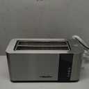 Mueller UltraToast Full Stainless Steel Toaster 4 Slice, Long Extra-Wide Slots for Bagels and Waffles, 6 Browning Levels, LED Display, Cancel/Defrost/Reheat Functions & Removable Tray, Kitchen Gadgets