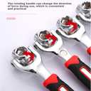 4 x AHERO 48 In 1 Wrench, Double-Headed Bi-Directional Rotating Wrench