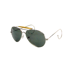 Rothco Aviator Air Force Style 58MM Sunglasses with Case, Green Lenses