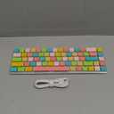 65% Wireless Mechanical Gaming Keyboard - 68 Keys RGB Backlit, Low-Profile Clicky Blue Switches, Ultra-Slim Design, Triple-Mode (2.4G/BT5.0/USB-C), for Office/Gaming - Colorful Edition