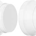 2 x 2PC Door Stoppers for Wall, 1.65 x 0.9 Inch Door Knob Wall Protector with Silicone & Aluminum Alloy, Adhesive & Screw Mounting Door Bumper for Home & Office Walls, White