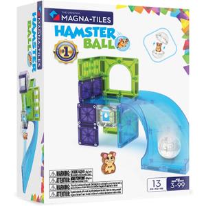 Magna-Tiles Hamster Ball 13-Piece Magnetic Construction Set, The Original Magnetic Building Brand