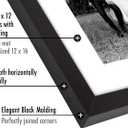Americanflat 12x16 Picture Frame 2-Pack - Matted to 8x12 - Black