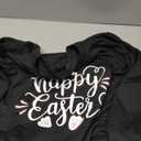 Ykomow Happy Easter Sweatshirt Women Long Sleeve Cute Bunny Rabbit Graphic Tees Pullover L