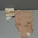 Momcozy Women's Maternity High Waist Underwear Pregnancy Soft Seamless Maternity Underwear Over Bump (Large, Black, Almond,Oyster Pink-3pk)