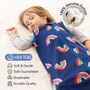 Baby Sleep Sack 6-12 Months 100% Cotton 0.5 Tog Baby Wearable Blanket for Infant, 3 Pack Breathable Soft Lightweight Sleep Sacks with 2-Way Zipper