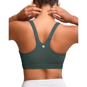 RUNNING GIRL Sports Bra for Women High Support, Molded Cup High Impact Sports Bras for Women with Sewn in Pads Size, L, Teal