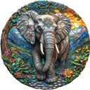 Wooden Puzzles for Adults, Forest Elephant Wooden Jigsaw Puzzle for Adults, Wood Puzzles Adult, Unique Animal Shape, Gifts for Friends and Family, Wall Art Canvas Puzzle (M -11.4 * 11.3in -190 pcs)