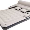RAPTAVIS Queen Size Air Mattress Sofa Bed with Headboard and Pillow, Inflatable Bed for Outdoor Overnight