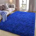 Soft Shag Rugs for Bedroom, 4x6 Royal Blue Fluffy Shaggy Rugs for Living Room Nursery, Luxury Modern Plush Carpet Girls Boys Kids Room Dorm Indoor Home Decor, Upgrade Non-Slip