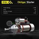 Oktiger Starter Motor for Nissan Altima 2007-2014, Maxima Murano 2009-2014, Pathfinder 2013-2018, Quest 2011-2015 for Infiniti JX35 2013, QX60 14-18, 3.5L 12V 1.7KW 13T CCW, OE# 410-48279,23300JA12A