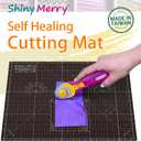 Self Healing Cutting Mat A0 36"x48" Double Sided 5-Ply Craft Mat for Sewing, Quilting, Fabric, Scrapbooking Black/Gray