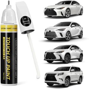 (Eminent White (85) Car Touch Up Paint for Lexus,Car Paint Scratch Repair Kit,2 in 1 Premium Scratch Remover Pen with Exact Color-Matched (Eminent White (85) for 2025 ES/2025 ES HYBRID/2024 IS/2024 LS/2024 LS HYBRID/2025 UX HYBRID/2025 NX/2024 RX/2024 GX/2024 RZ/2024)