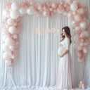 30x10ft Wrinkle Free White Backdrop Curtain for Parties Soft Fabric Drapes Wedding White Curtain Backdrop for Birthday Party Decorations Background for Photography 5x10ft, 6 Panels