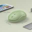 Seenda Wireless Mouse, 2.4G Noiseless Mouse with USB Receiver Portable Computer Mice for PC, Tablet, Laptop with Windows System (Olive Green)