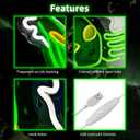 Alien Neon Sign,Dimmable Green Alien Led Neon Lights for Wall Decor Game Room Home Bar Party Bedroom Man Cave Decor,USB Powered Alien Light up Sign Gifts for Kids Teen Boy Room Decor