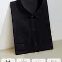Boys Long Sleeve Button-Down Dress Shirts with Tie: 2 Fabrics (Stretch/Standard) & 2 Fits (Regular/Husky) (14, Black)