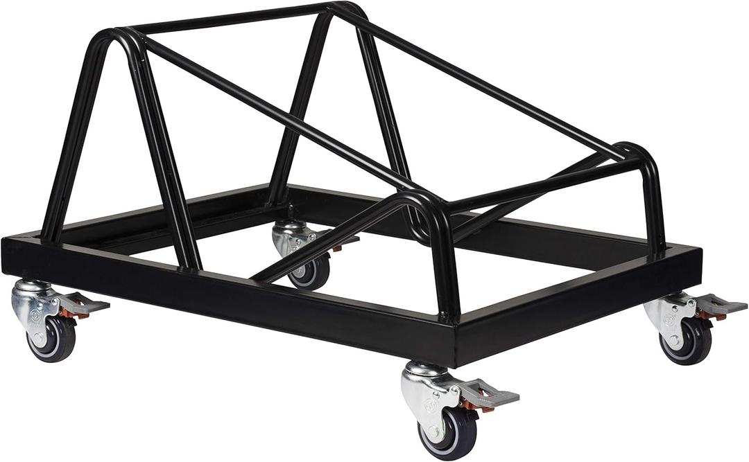 OEF Furnishings OEFDY-85CL Chair Dolly (20-Chair Capacity, Steel Frame, Vertical Chair Stacking for OEF850-CL and Similar Lightweight Stack Chairs)