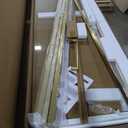 ENSO SENKA Frameless Pivot Shower Door 28.8-30" W X 72" H, 1/4" (6mm) Clear SGCC Tempered Glass, Hinged Pivot Swing Shower Door, Reversible Installation, Easy to Clean, Brushed Gold