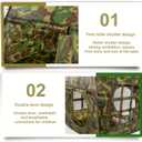 Military Pop Up Play Tent - Collapsible Army Indoor Outdoor Camouflage Playhouse Hunting Toy for Kids, Single Person