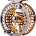 Sougayilang Fly Fishing Reel Large Arbor 2+1 BB with CNC-machined Aluminum Alloy Body and Spool in Fly Reel (5/6 Reel)