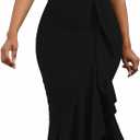 2025 Women's Sexy Elegant Formal Dress Sleeveless Wedding Guest Bride Dresses (XX-Large, Black Evening Dresses)