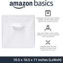 Amazon Basics Collapsible Fabric Storage Cubes Organizer with Handles, Sturdy Storage Bins, White, 10.5-x-10.5-x-11-inch, 6-Pack