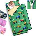 Primlect Toddler Nap Mat Extra Large Thickened 55''x35'', Soft Sleeping Bag with Detachable Minky Blanket and Pillow, Portable for Daycare, Preschool, Kindergarten, Travel, Boys and Girls