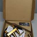 4 inch Brushed Gold Bathroom Sink Faucet with Pop-up Drain and 2 Supply Hoses, Stainless Steel Lead-Free 2-Handle Centerset Faucet for Bathroom Sink Vanity RV