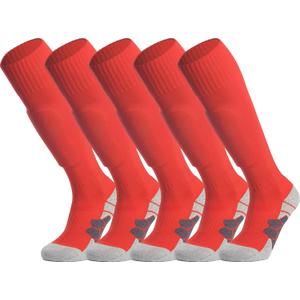 APTESOL Knee High Soccer Socks (1/3/5 Pair) Team Sport Cushion Athletic Socks for Kids Youth Adult (XS)