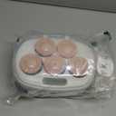 Conair Double Ceramic Hot Rollers for Long, Medium & Short Hair, 5 Ceramic Flocked 1-Inch Heated Hair Rollers with Clips, Hot Curlers for Women, Volume & Curls, Dual Voltage, Pink/White