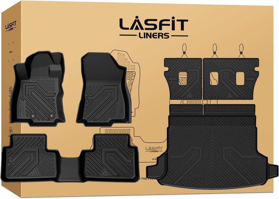 LASFIT Floor Mats & Seatback & Cargo Mats for Subaru Forester 2025-2026 (Not Fit Hybrid & 2025 Wilderness), All Weather TPE Custom Fit Floor Liners for Forester 2025-2026 Gas Backrest and Trunk Mat