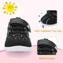 BARERUN Baby Sneakers Toddler Shoes Soft Anti-Slip Sole Newborn First Walkers Infant Toddler Breathable Athletic Running Shoes (Black)