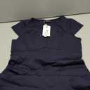 MEROKEETY Women's V Neck Work Business Dresses Elegant Formal Office Cap Sleeve Casual Mini Dress, Size: M