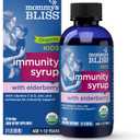 Mommy's Bliss Organic Elderberry Syrup & Immunity Boost With Vitamins, Prebiotics & Echinacea for Kids & Adults 1 yr+, 3 Fl Oz