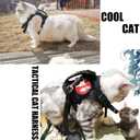 AIWAI Cat Harness and Leash for Walking, Escape Proof Soft Adjustable Vest Harnesses for Cats, Easy Control Breathable Soft Mesh with Control Handle for Large Cat Small Dog, Gift with Patch, Khaki
