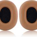 Replacement Earpads for Audio-Technica ATH M50X M40X M30X M20X Professional Studio Monitor Headphones with Protein Leather & Memory Foam Ear Cushions (Brown)