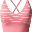 Design by Olivia Women's Longline Sports Bra Padded Workout Yoga Tank Top Gym Running Fitness Crop Top Shirt (S)