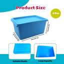 6 Pack Plastic Storage Bins with Lids, 6 Colors Stackable Storage Boxes | Portable clear containers fwith Lids or cheerleading hair bows, stackable for storage, display, travel and organization