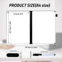 Portable White Board Dry Erase Notebook, Double Sided Folding Whiteboards with Pen and Erase, Small Dry Erase Board for Study, Meeting, Planning 12"x9" (A4), Anti-Ghosting (Blue)